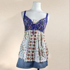 Adorable Scanty Y2K Floral Babydoll Tank